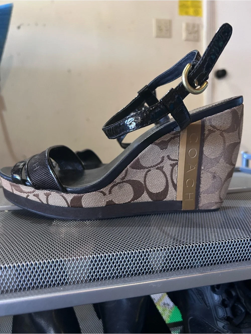 Coach platform sandals